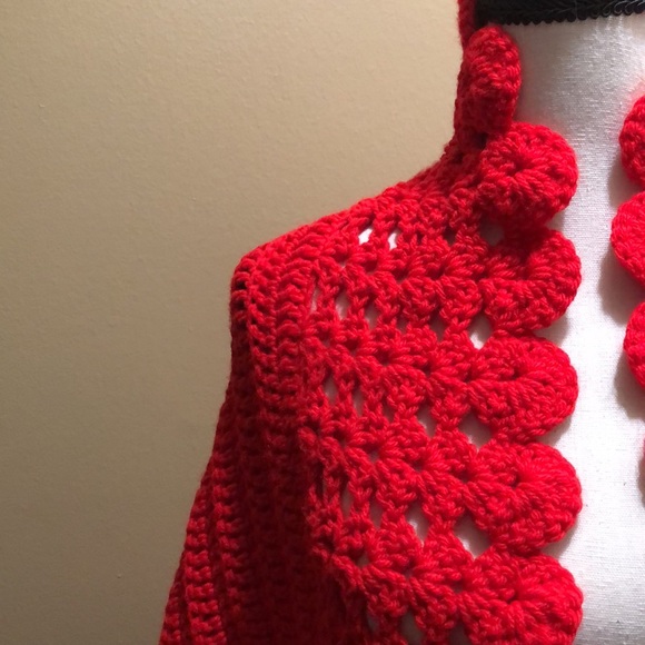 Beautiful Red Crocheted Jacket by “Evie”. you must see it to appreciate it. - Picture 11 of 11